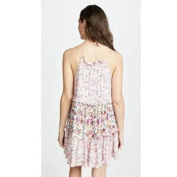 $177 Kos Resort Multi Floral Tiered Halter dress Size Small - Picture 11 of 12